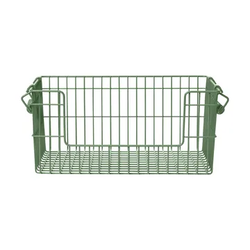 Cala stabelbar kurv 2-pak - Verdant green, 28,7x18x13 cm - Ferm Living