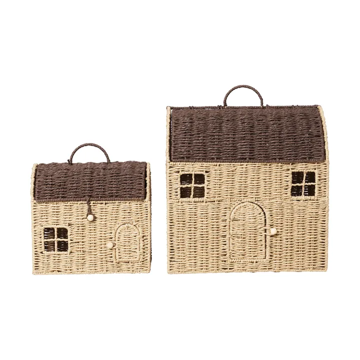Casu husformede opbevaringskurve, 2 dele - Natural-dark brown - Ferm Living