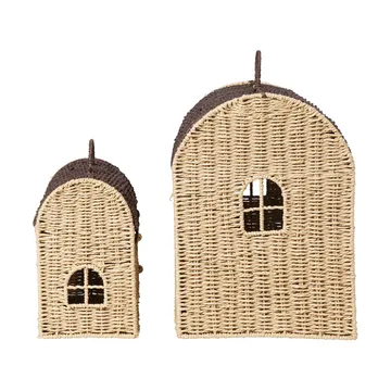 Casu husformede opbevaringskurve, 2 dele - Natural-dark brown - Ferm Living