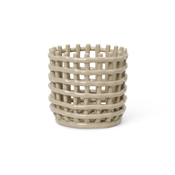 Ceramic flettet kurv Ø16 cm - Cashmere - Ferm Living