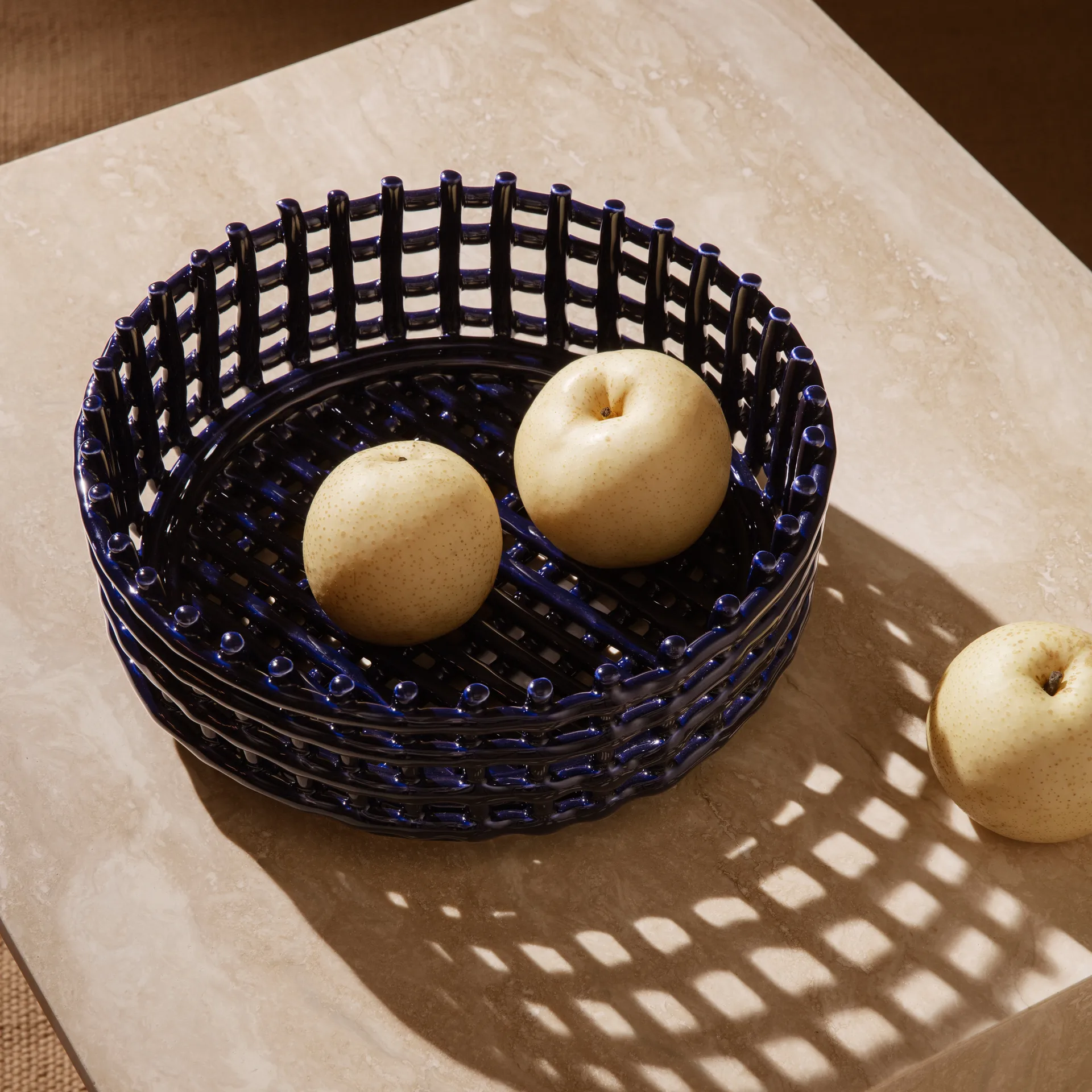 Ceramic flettet skål, Blue Ferm Living