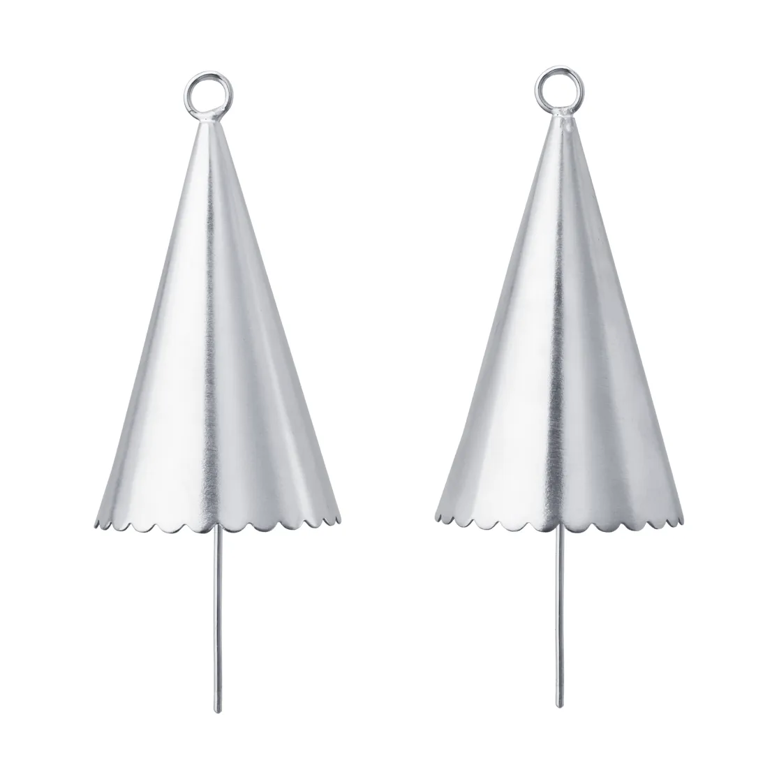 Cone bell dekorationsophæng 2-pak, Silver Ferm Living