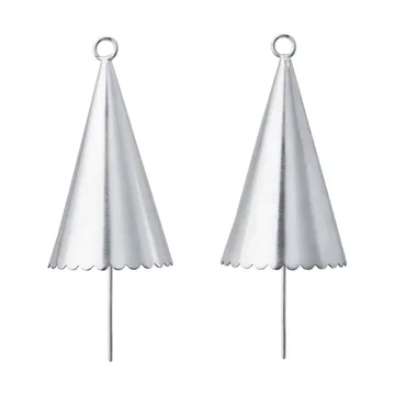 Cone bell dekorationsophæng 2-pak - Silver - Ferm Living