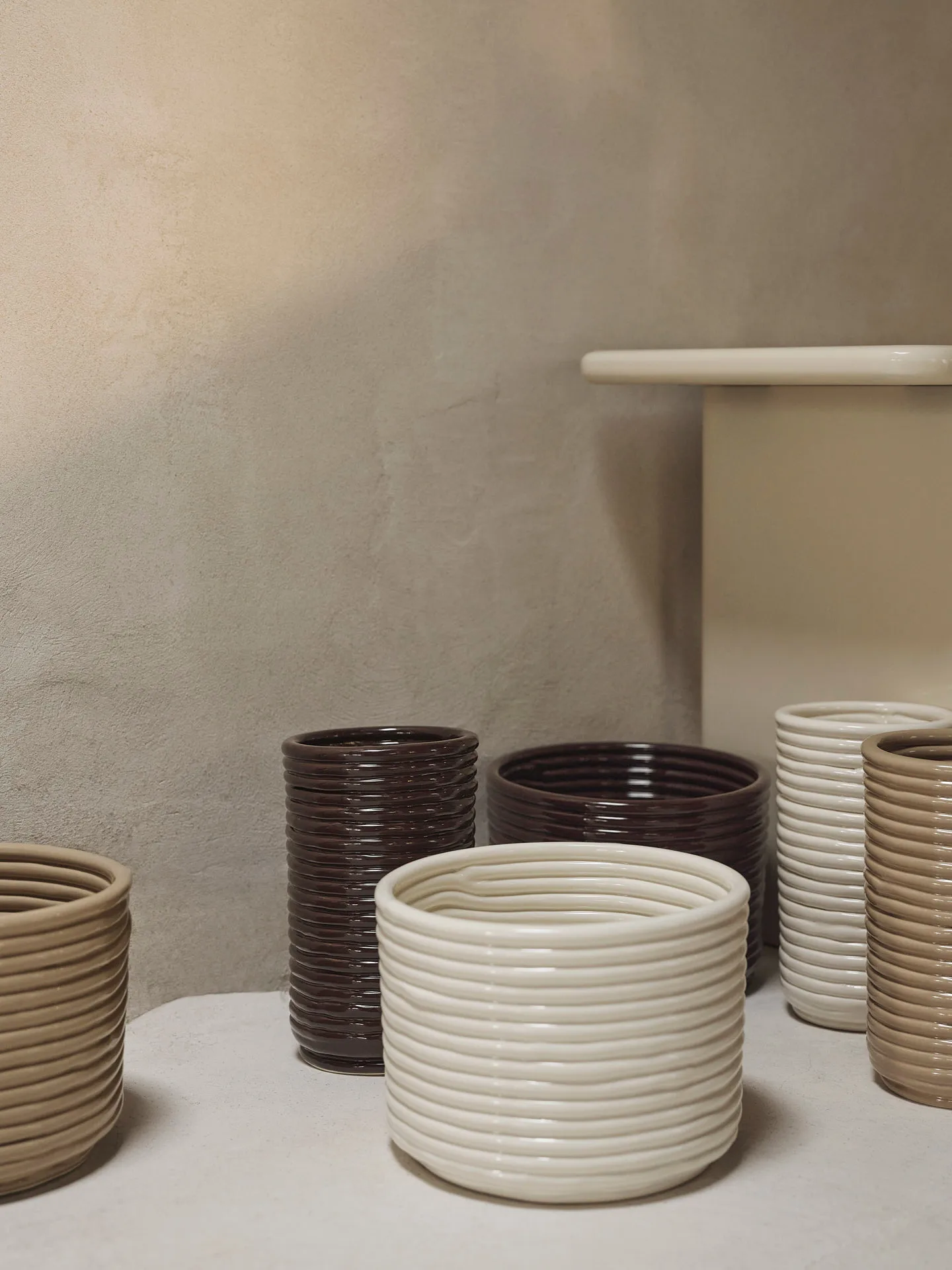Corduroy vase 21 cm, Off white Ferm Living