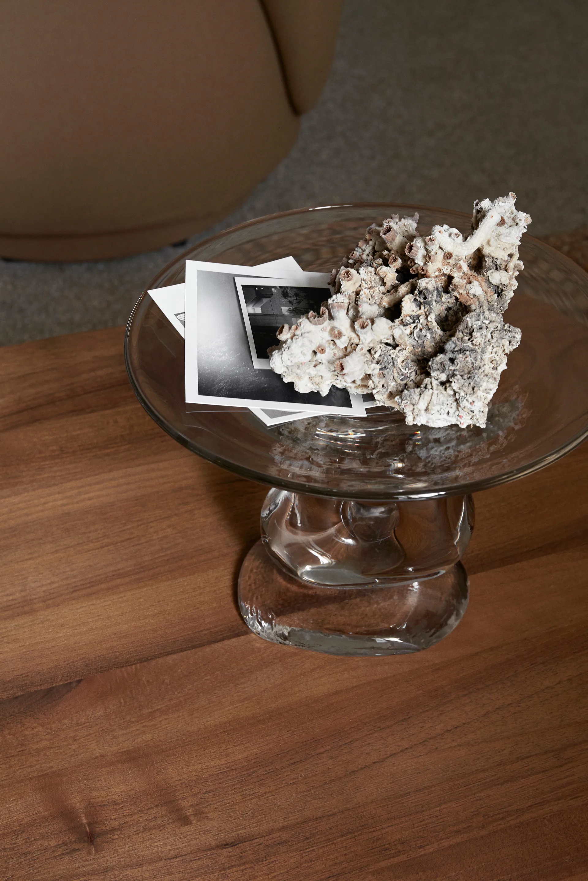 Damo glass centerpiece fad Ø30 cm, Clear Ferm Living