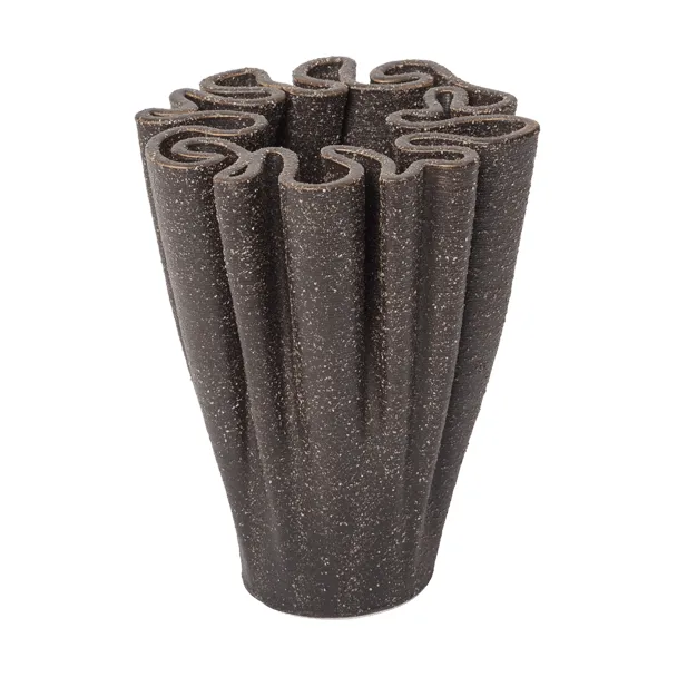 Dedali  vase 11 cm - Dark brown - Ferm Living