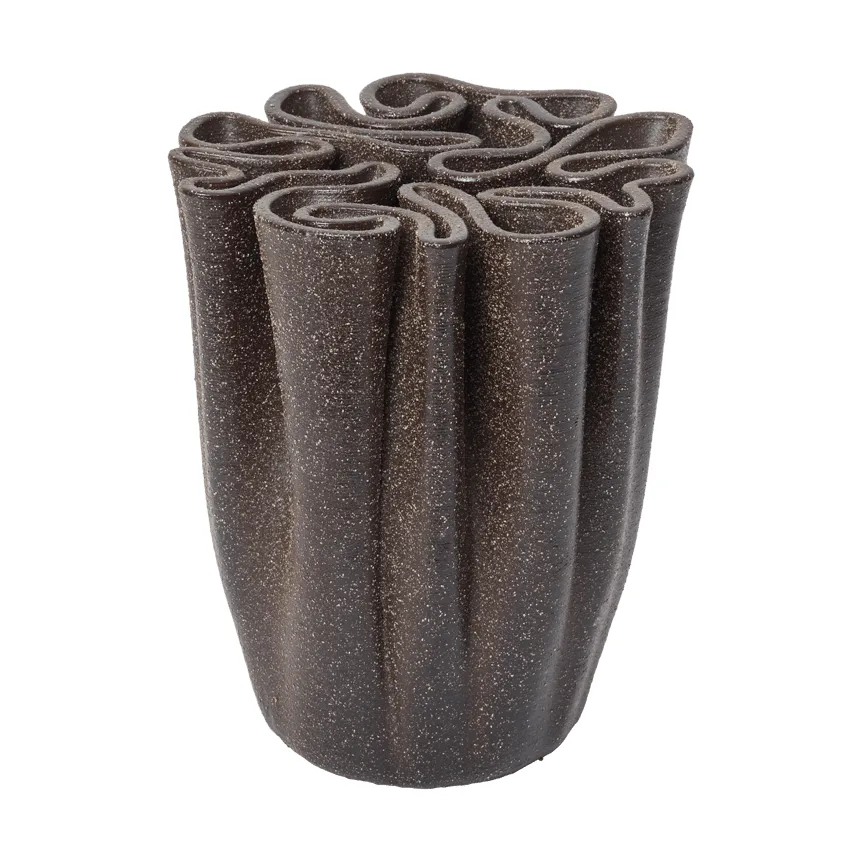 Ferm Living Dedali vase 18 cm Dark brown