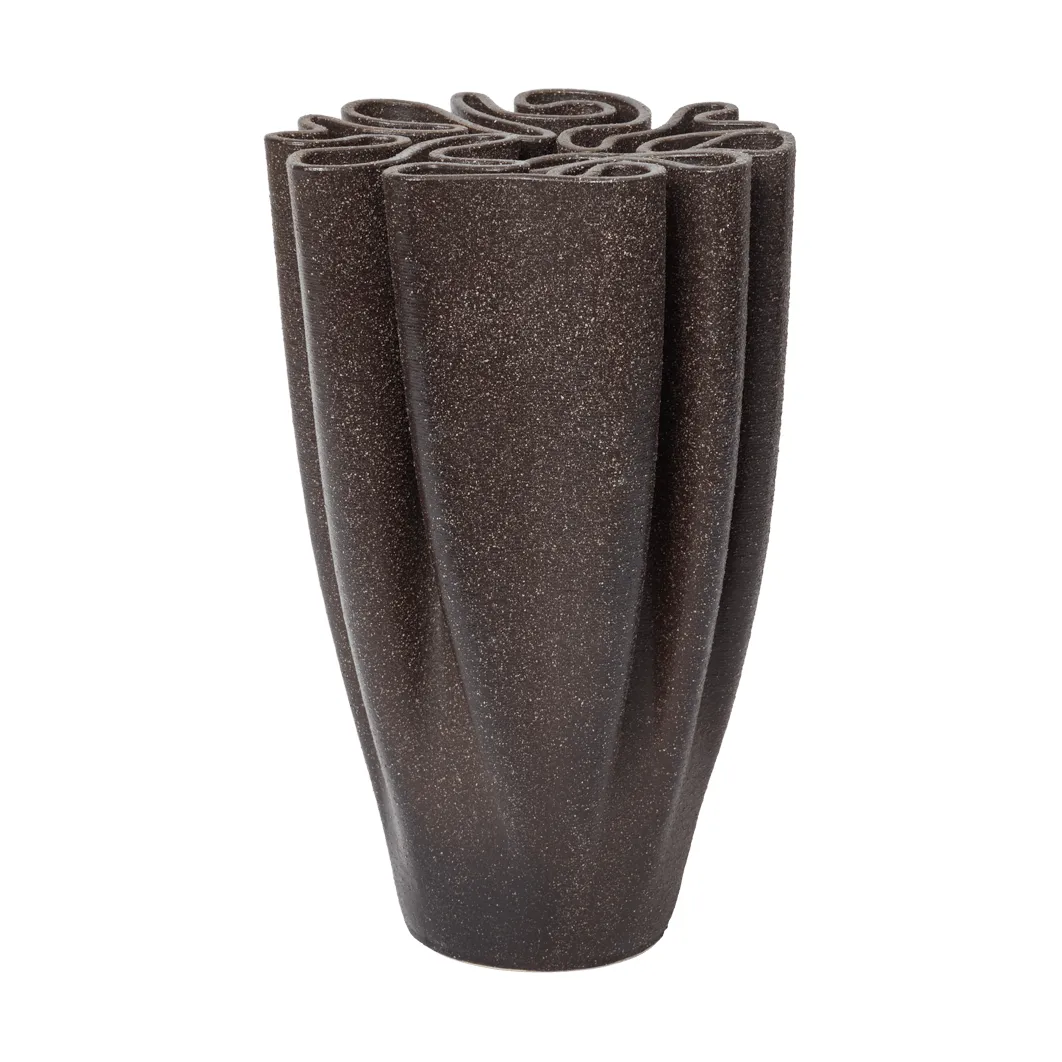 Ferm Living Dedali vase 25 cm Dark brown