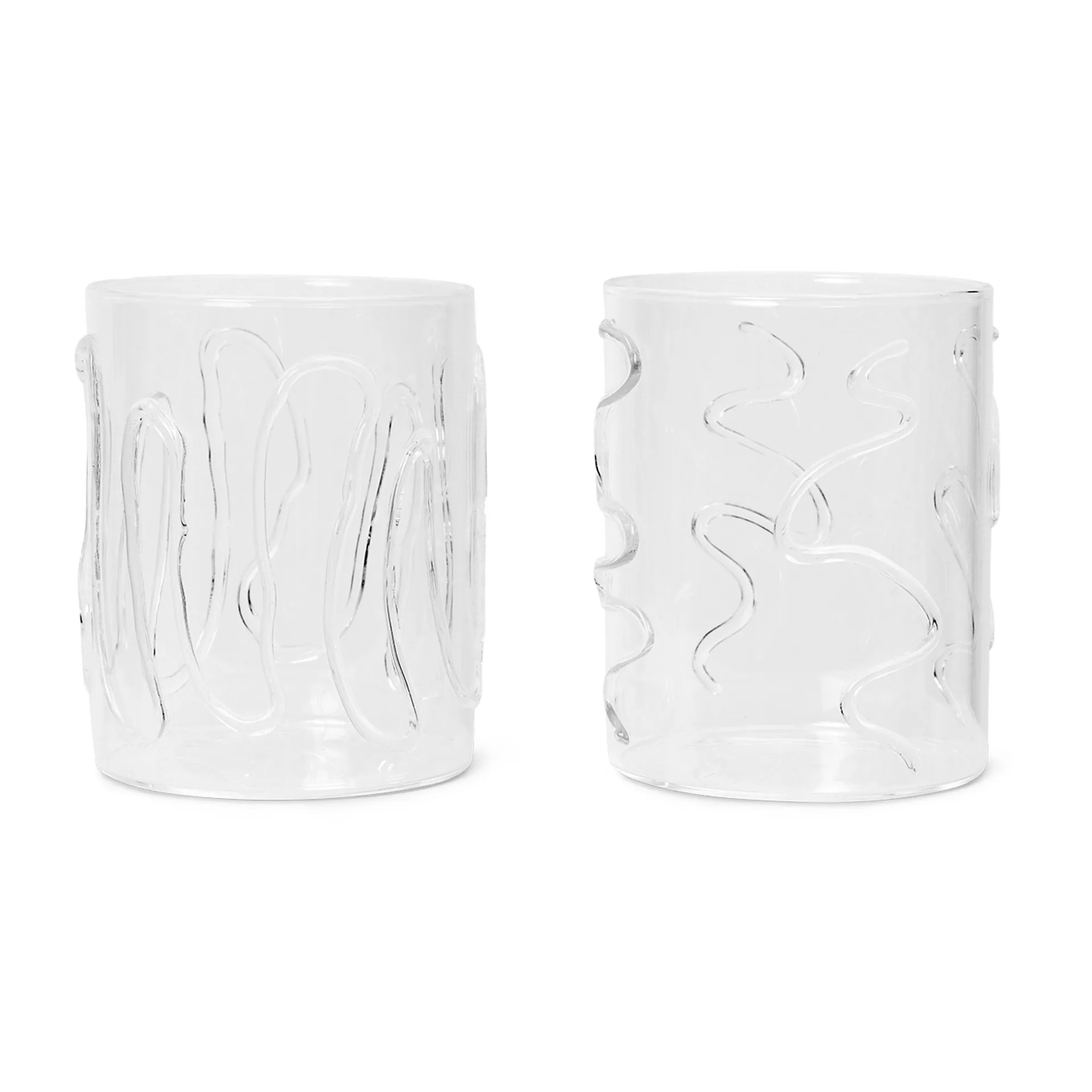 Doodle drikkeglas tall 2-pak, 35 cl Ferm Living