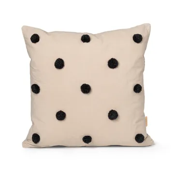 Dot pude 50x50 cm - Sand/Black - Ferm Living