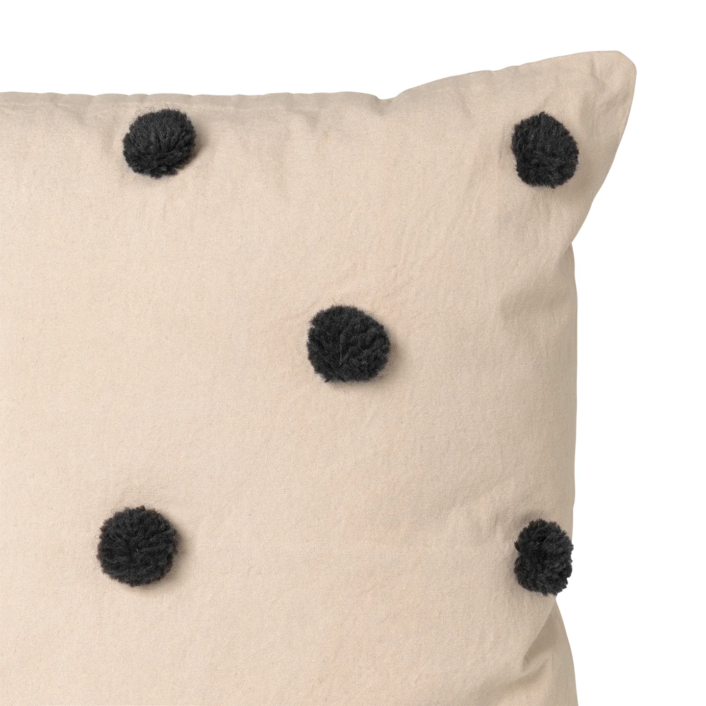 Dot pude 50x50 cm, Sand/Black Ferm Living