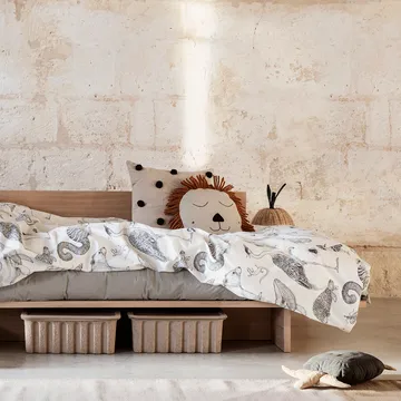 Dot pude 50x50 cm - Sand/Black - Ferm Living