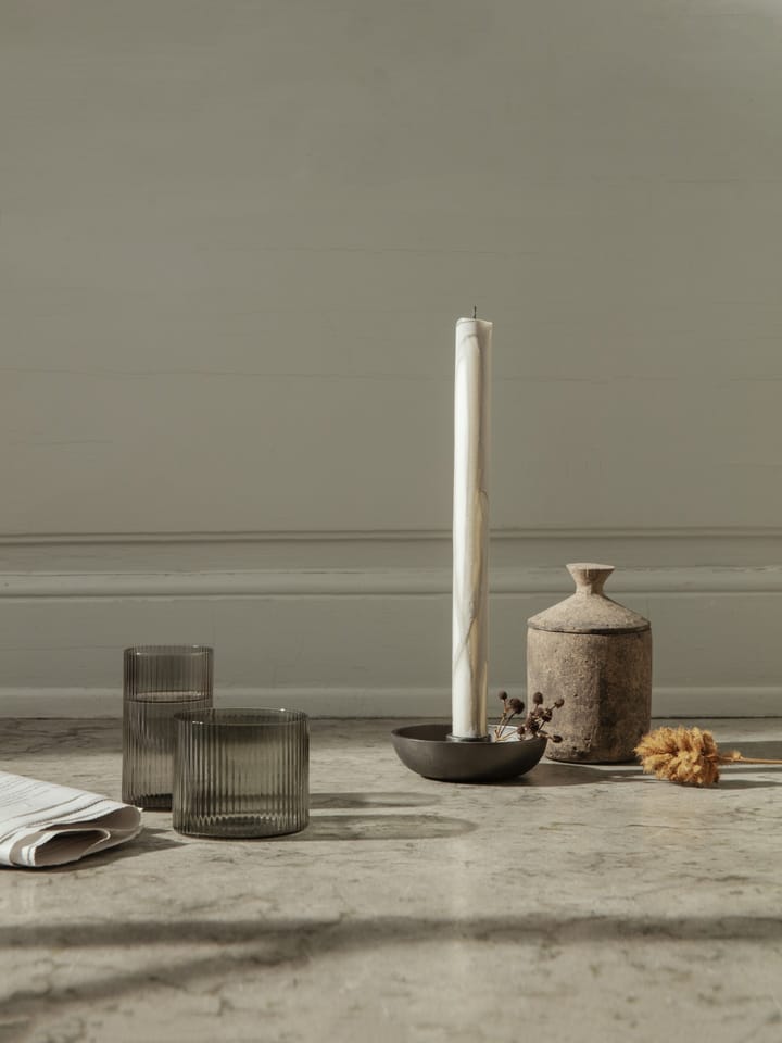 Dryp stearinlys 2-pak, Warm Grey Ferm Living