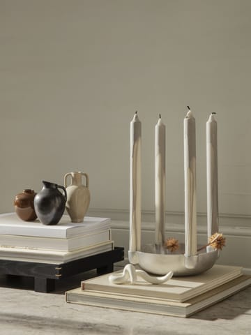 Dryp stearinlys 2-pak - Warm Grey - Ferm Living