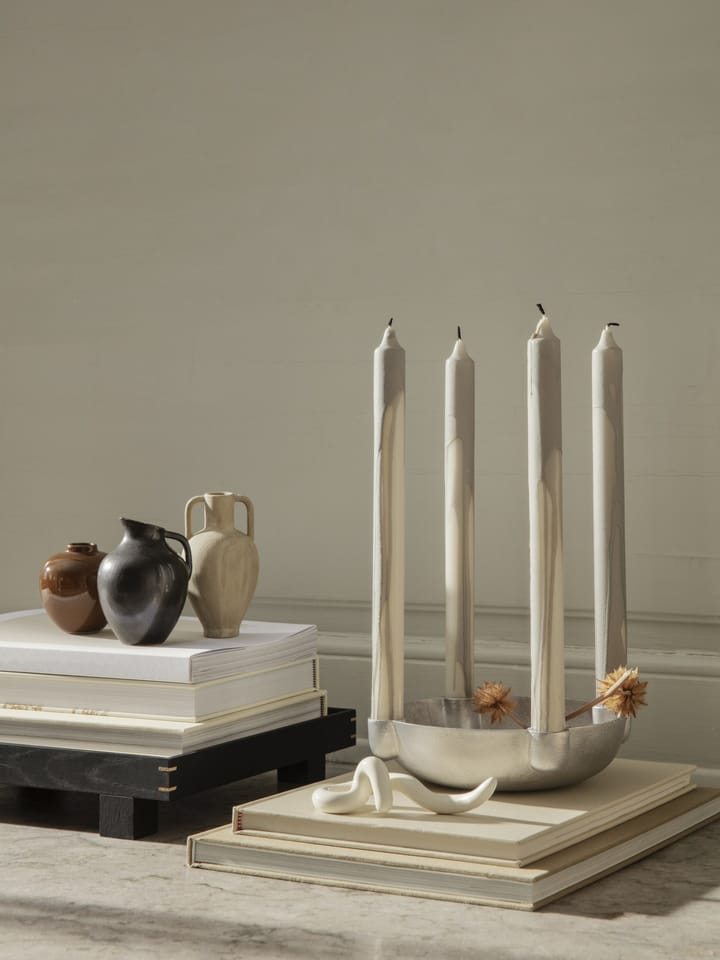 Dryp stearinlys 2-pak, Warm Grey Ferm Living