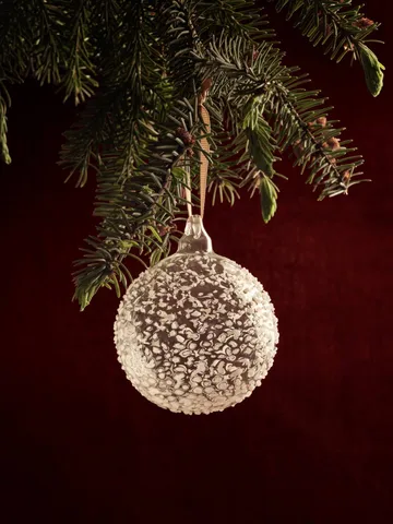 Flurry julekugler 3-pak - L, White - Ferm Living