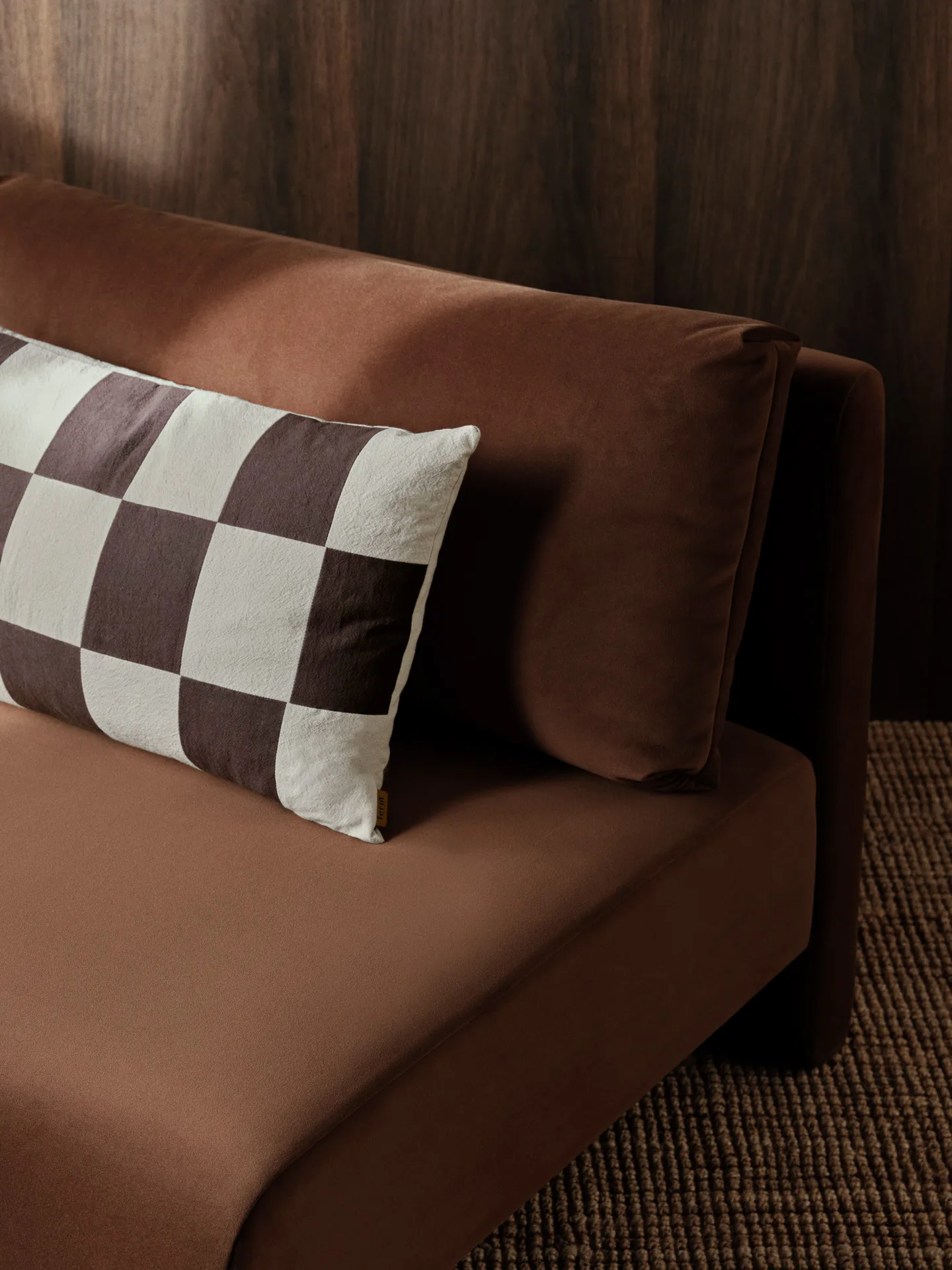 Fold patchwork pudebetræk 40x60 cm, Coffee-undyed Ferm Living