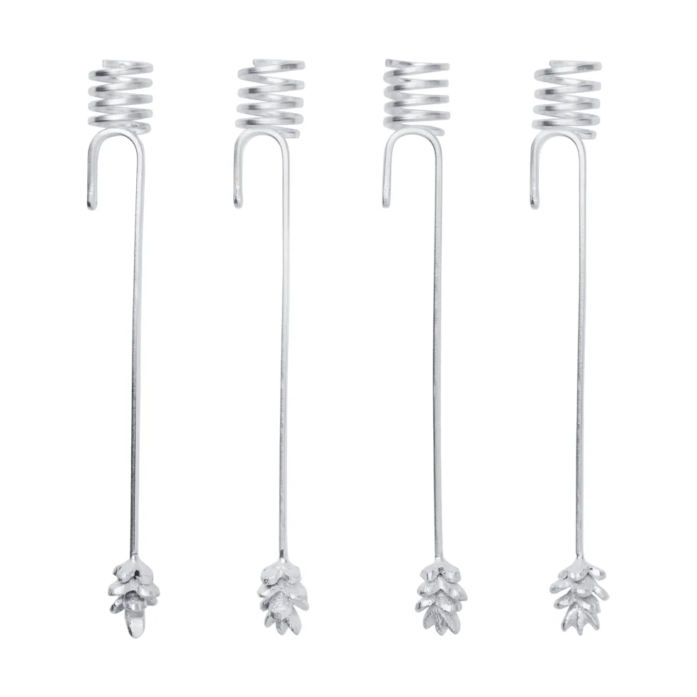 Forest lysholder til juletræ 4-pak, Silver Ferm Living