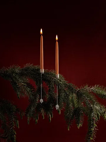 Forest lysholder til juletræ 4-pak - Silver - Ferm Living