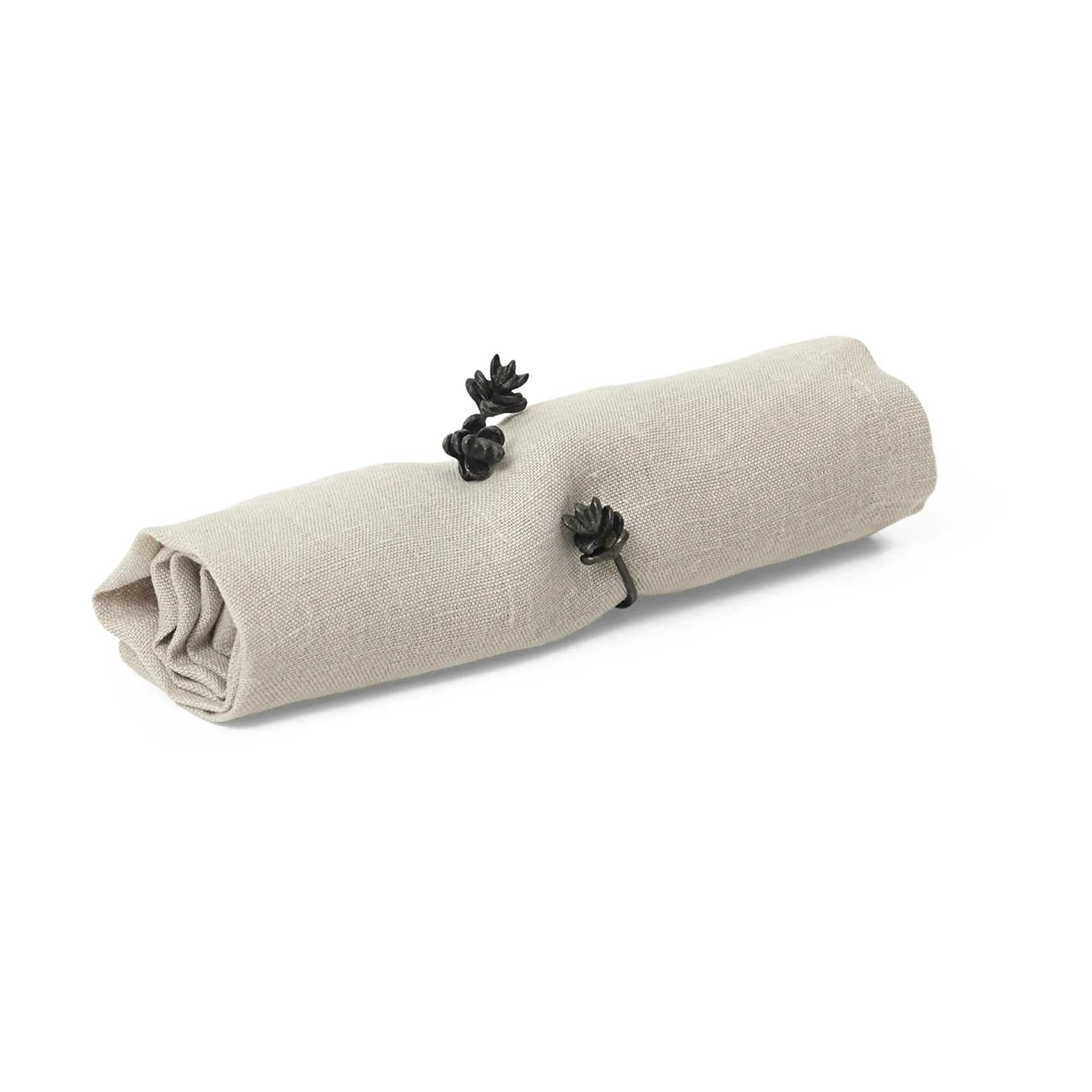 Forest servietringe 4-pak, Black brass Ferm Living