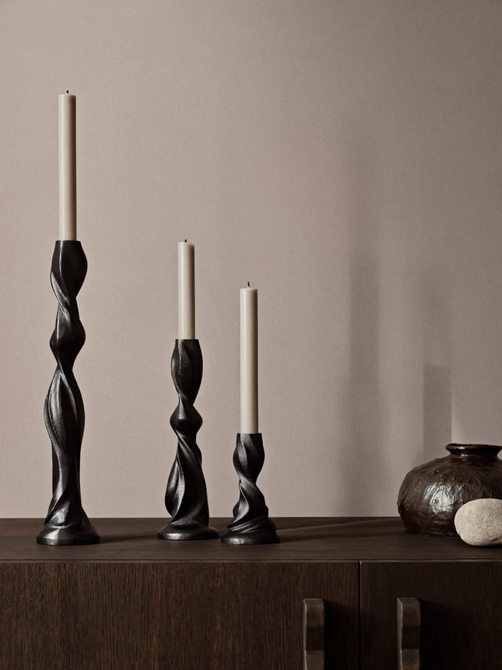 Gale lysestage 13 cm, Blackened Aluminium Ferm Living