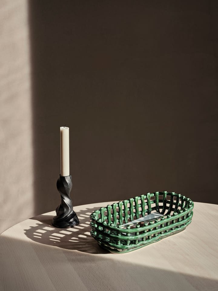 Gale lysestage 13 cm, Blackened Aluminium Ferm Living