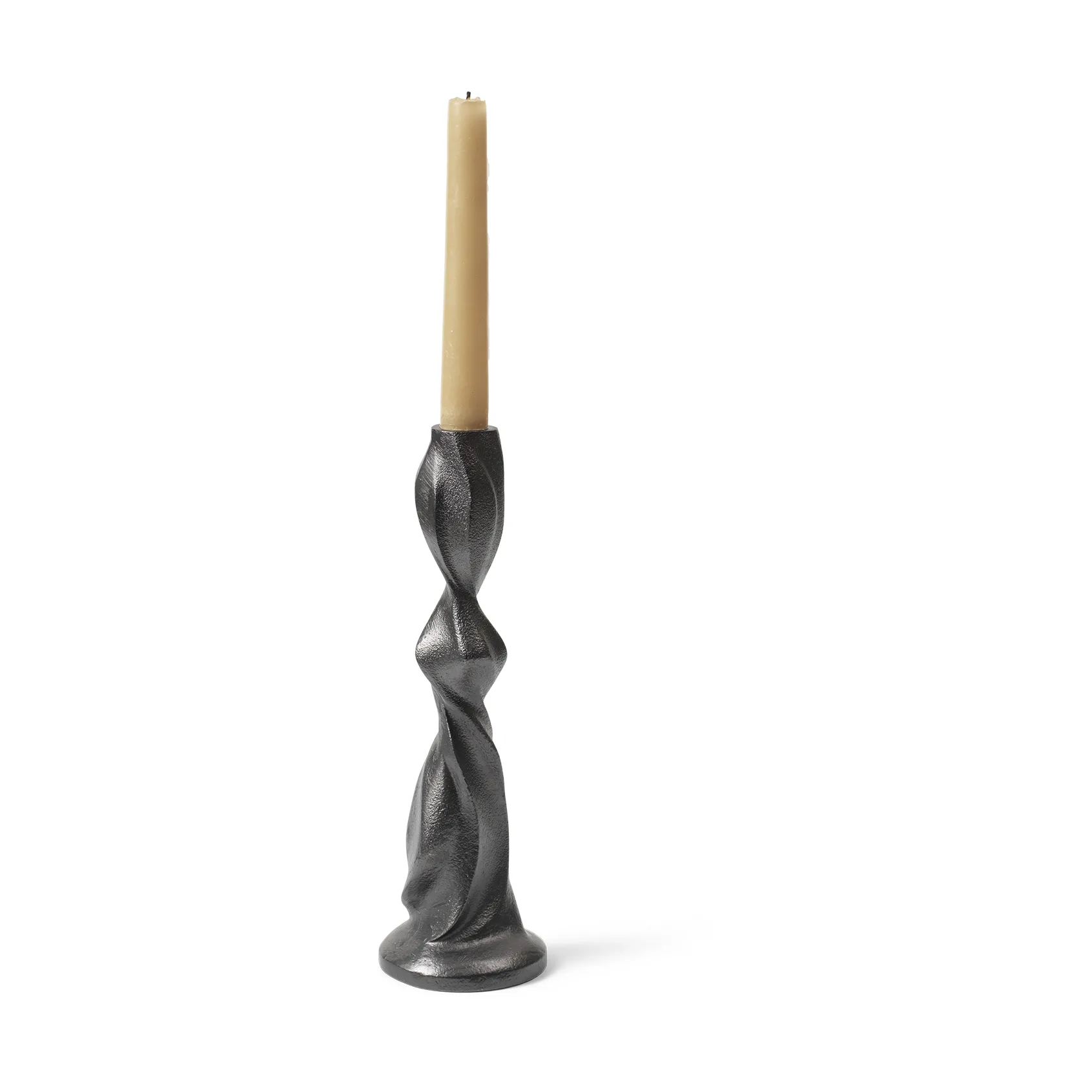 Gale lysestage 25 cm, Blackened Aluminium Ferm Living
