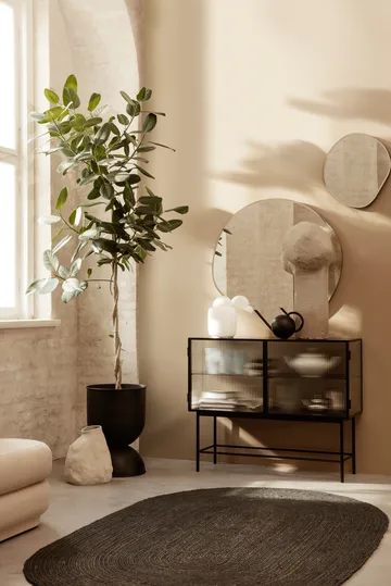 Hourglass krukke medium Ø40 cm - Sort-mørkegrå - Ferm Living