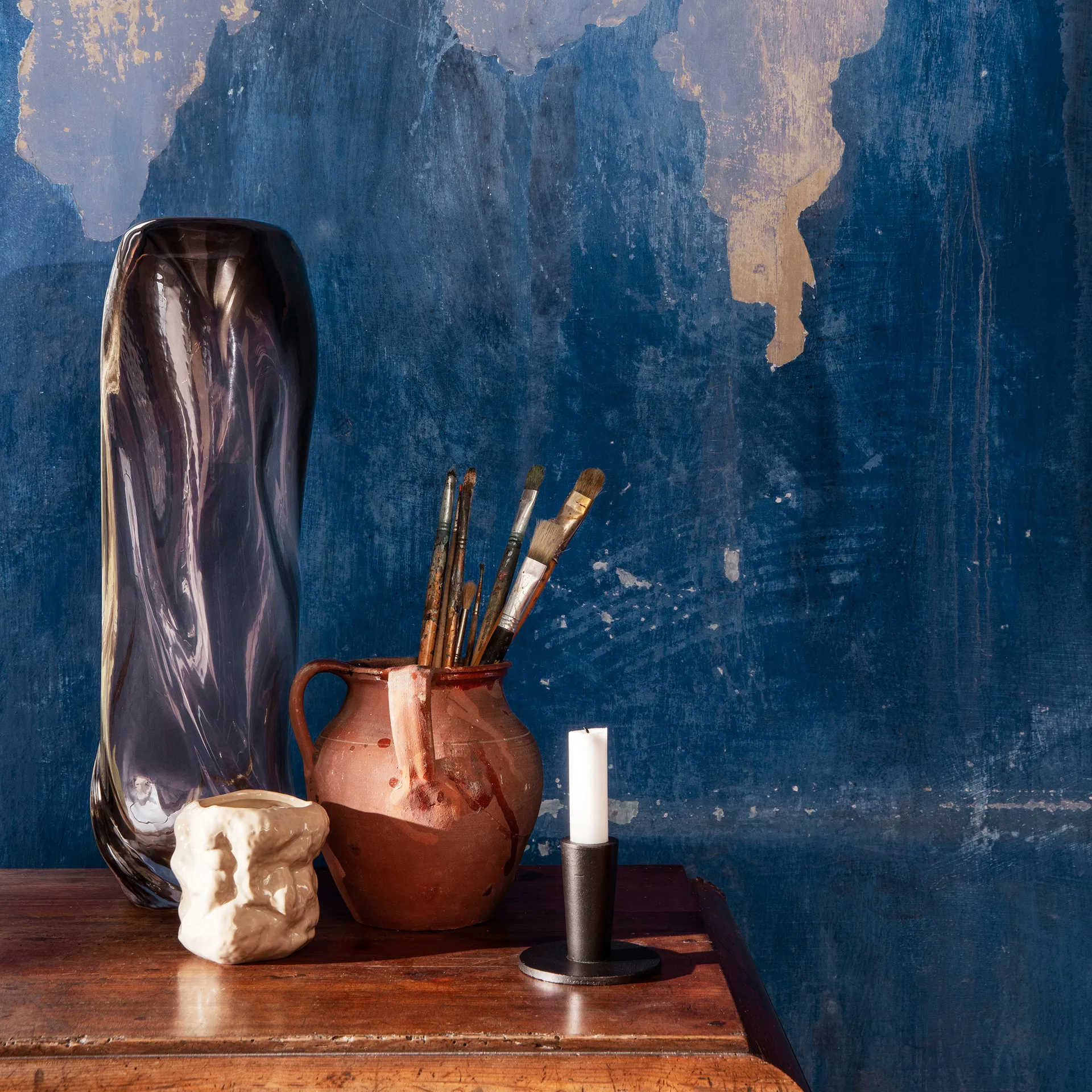 Hoy lysestage low 6,4 cm, Sort Ferm Living