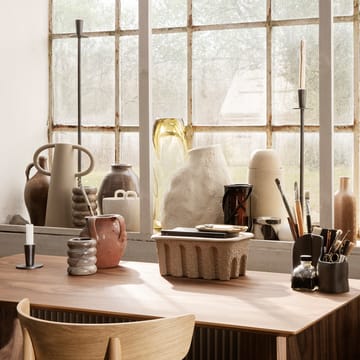 Hoy lysestage low 6,4 cm - Sort - Ferm Living