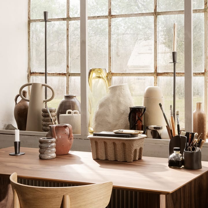 Hoy lysestage low 6,4 cm, Sort Ferm Living