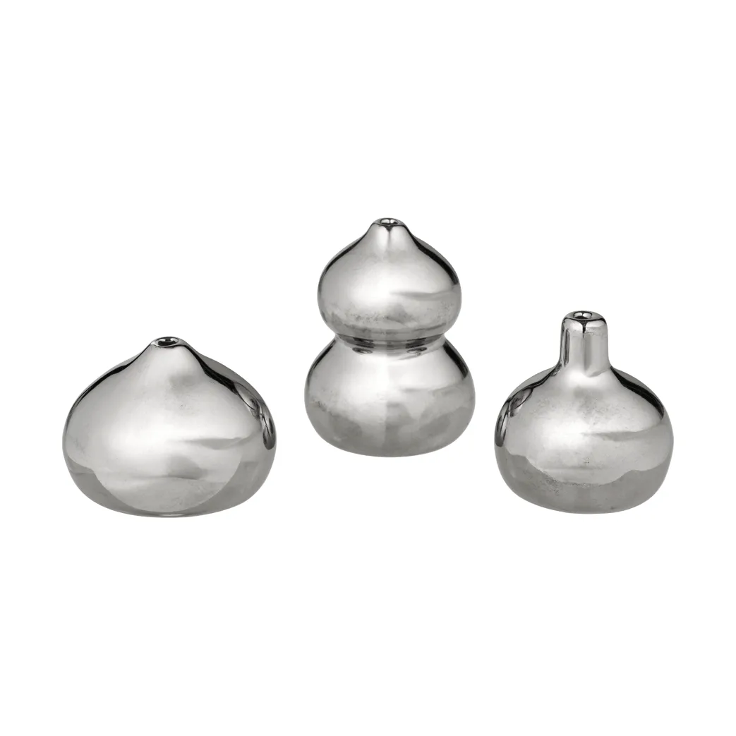 Ferm Living Komo vasee mini sæt med 3 Silver