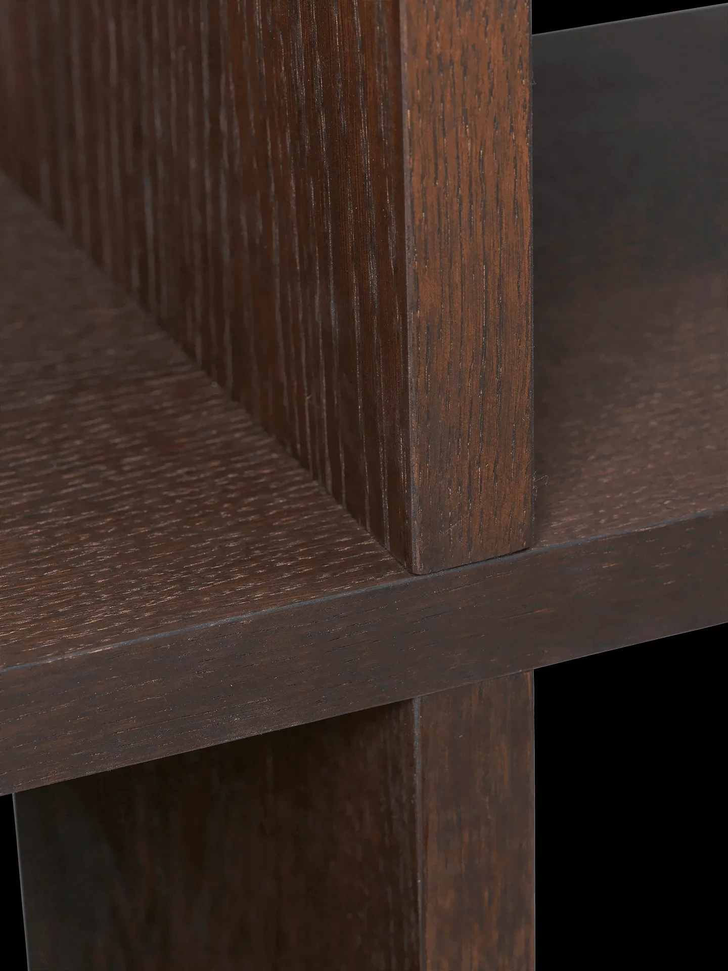 Kona bogreol 2x2, Dark stained Ferm Living
