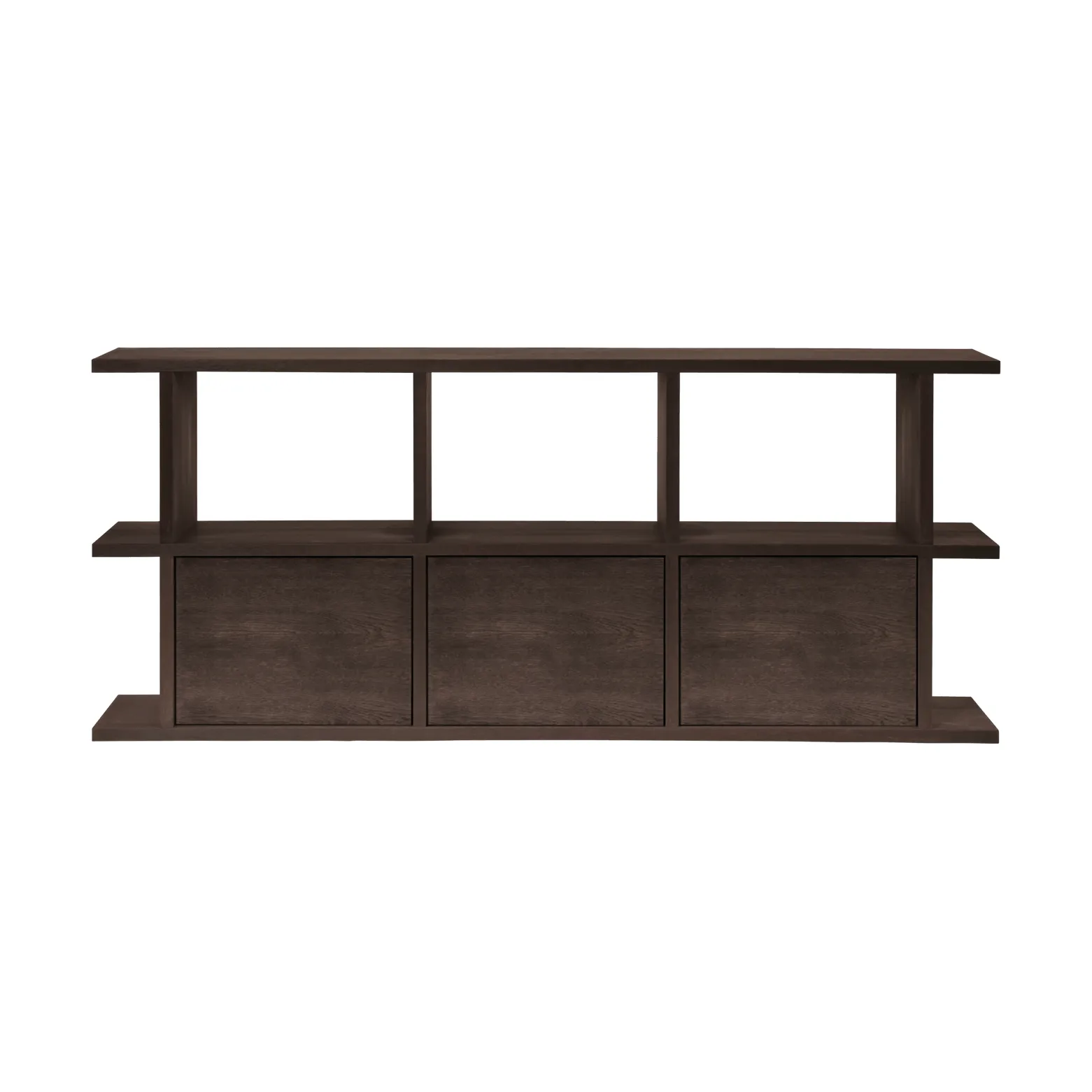 Kona bogreol 3x2, Dark stained, inkl. 3 skabsindsatser Ferm Living