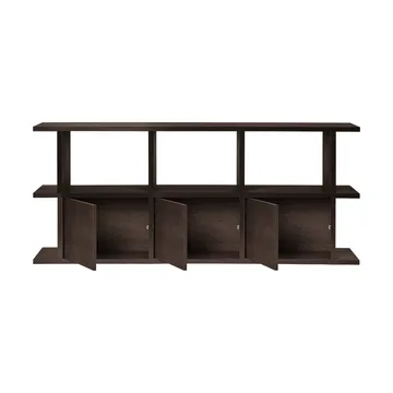 Kona bogreol 3x2 - Dark stained, inkl. 3 skabsindsatser - Ferm Living