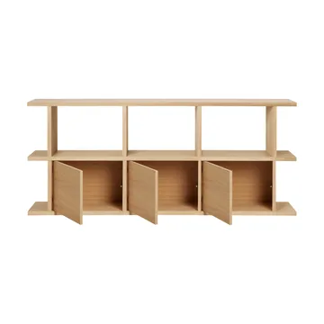 Kona bogreol 3x2 - Natural oak, inkl. 3 skabsindsatser - Ferm Living