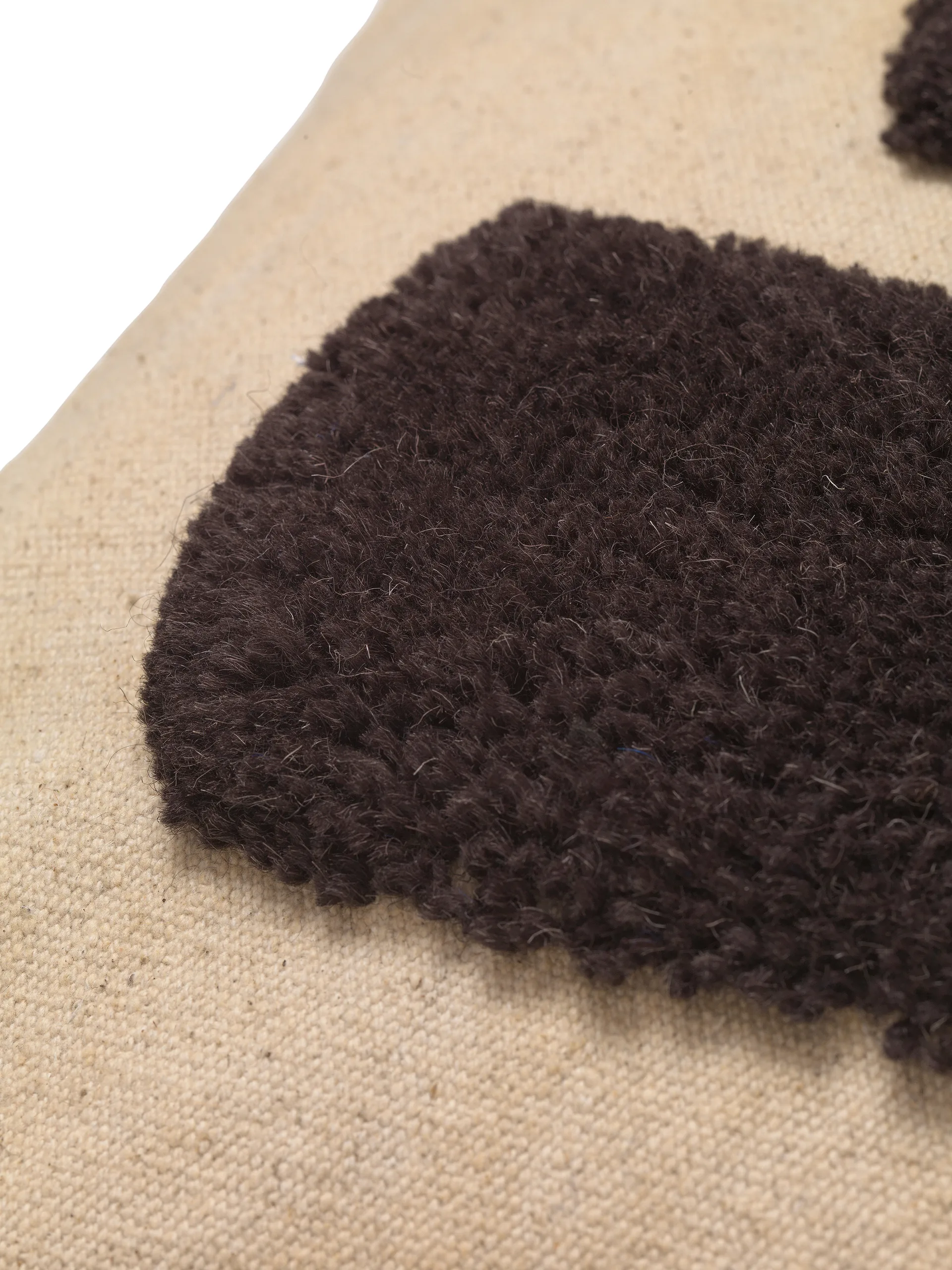 Lay pude 50x50 cm, Sand/Dark Brown Ferm Living
