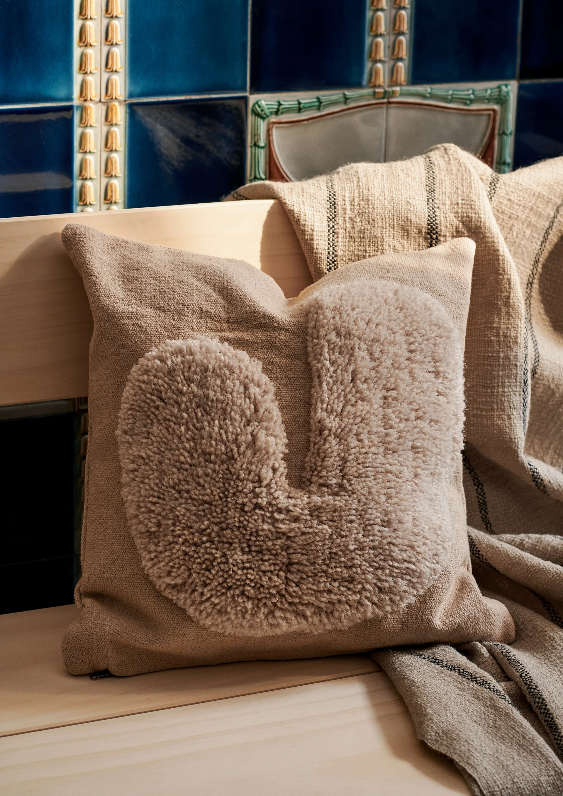 Lay pude 50x50 cm, Sand/Offwhite Ferm Living