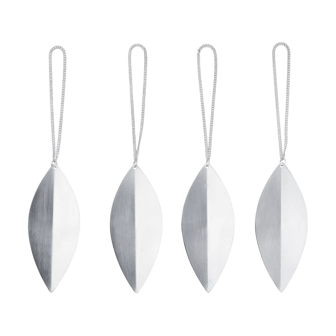 Leaf juletræspynt, Silver, 4-pak Ferm Living