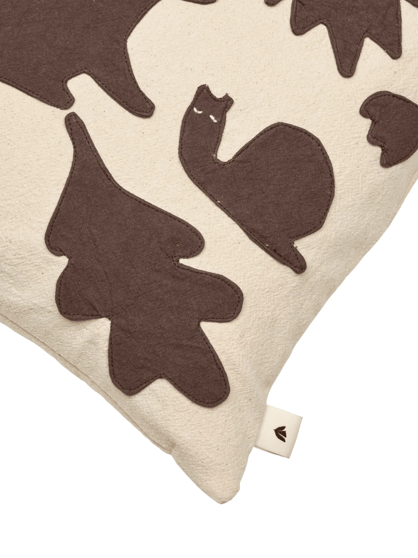Lunden pude, Off-white-dark chocolate, 30x30 cm Ferm Living