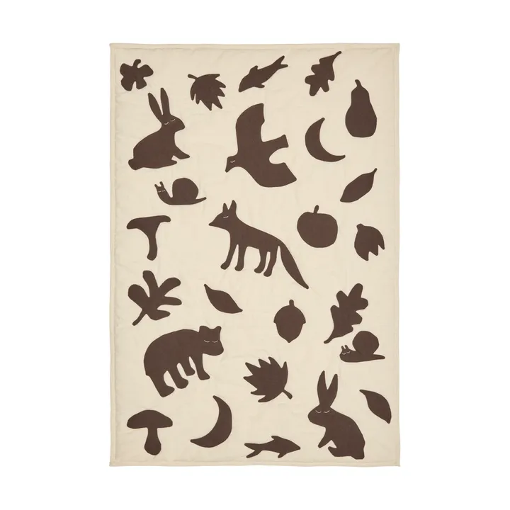 Lunden tæppe - Off-white-dark chocolate, 80x110 cm - Ferm Living