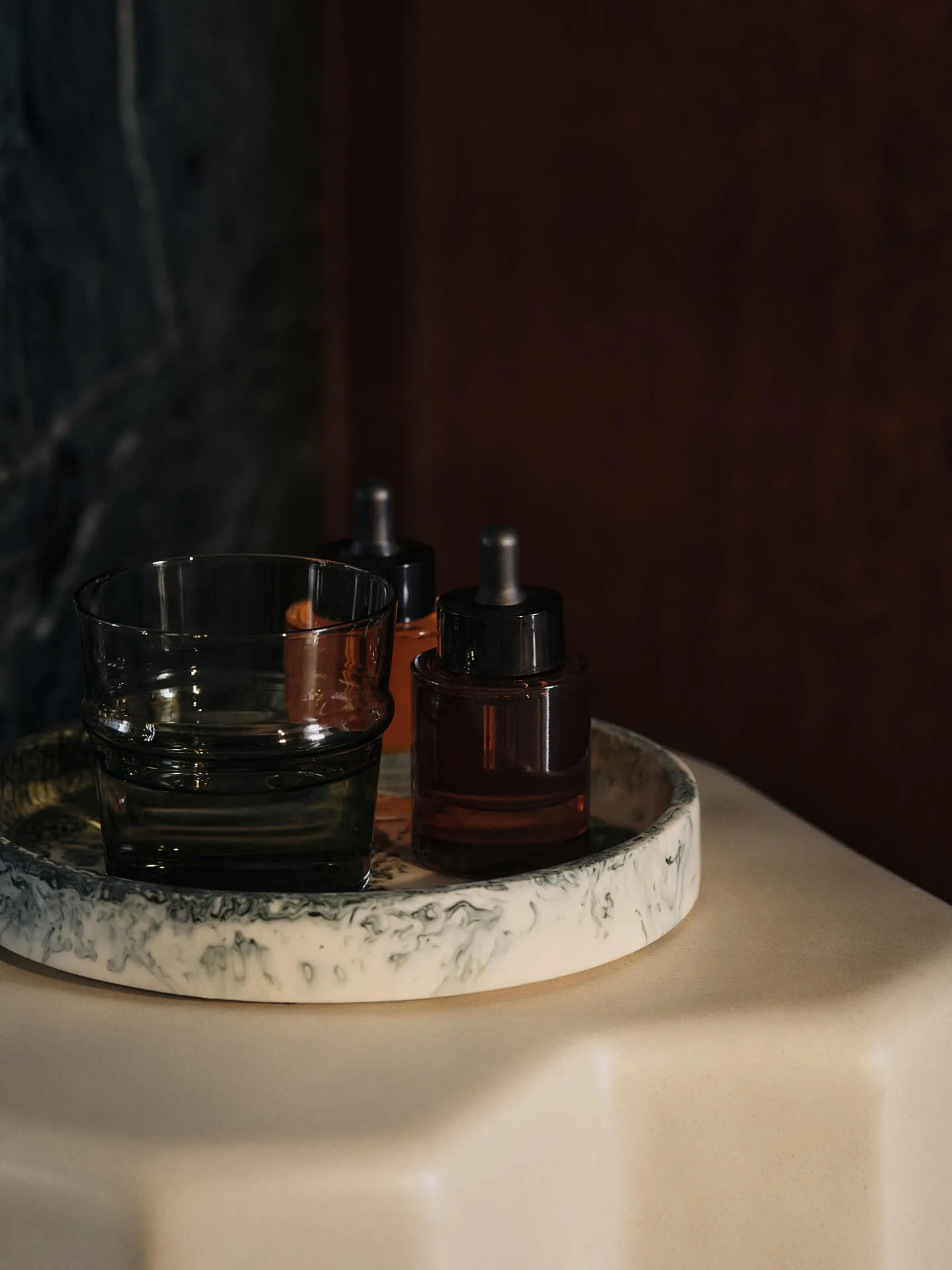 Mist dekorationsbakke Ø20 cm, Emerald-off-white Ferm Living