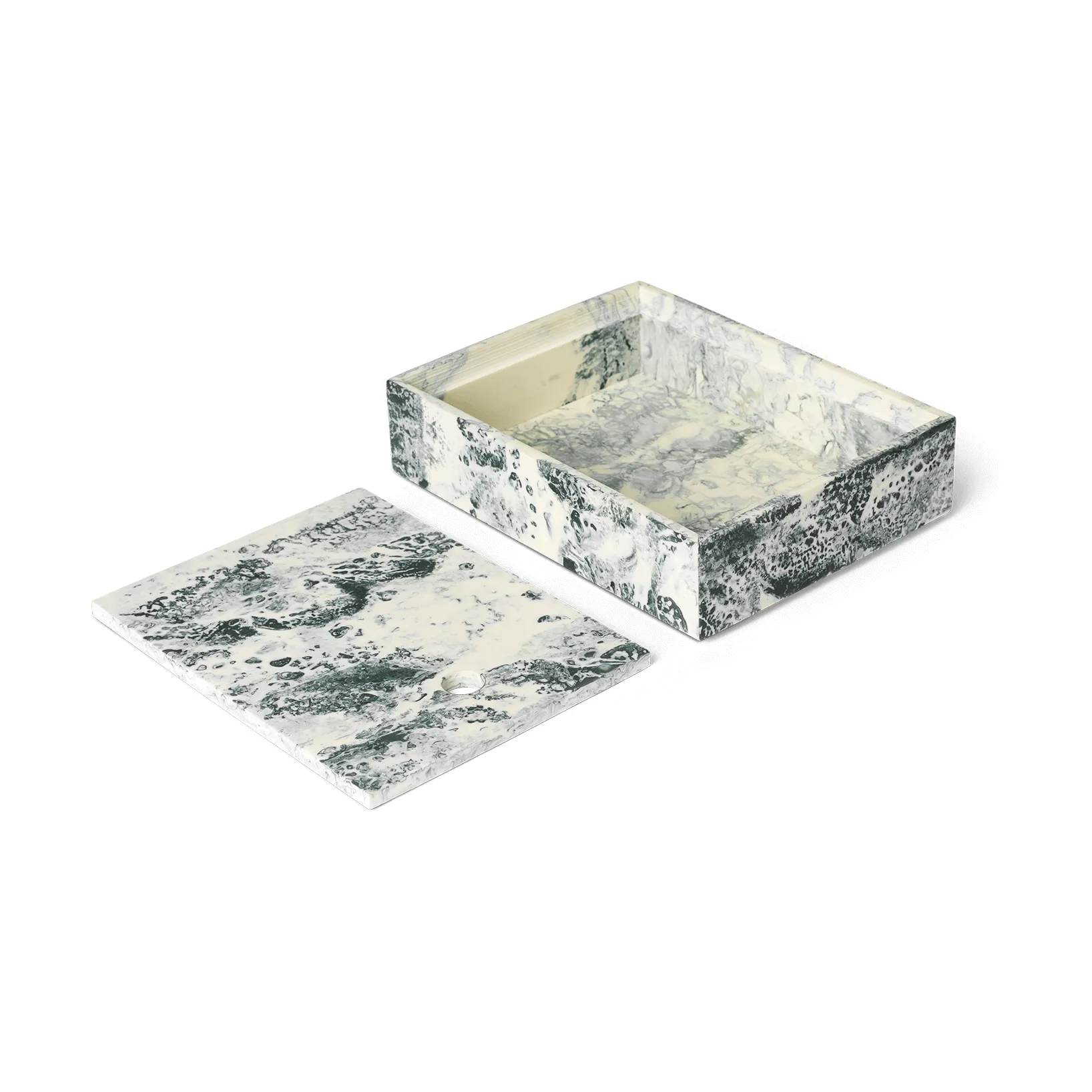 Mist opbevaringsboks 15x20 cm, Emerald-off white Ferm Living