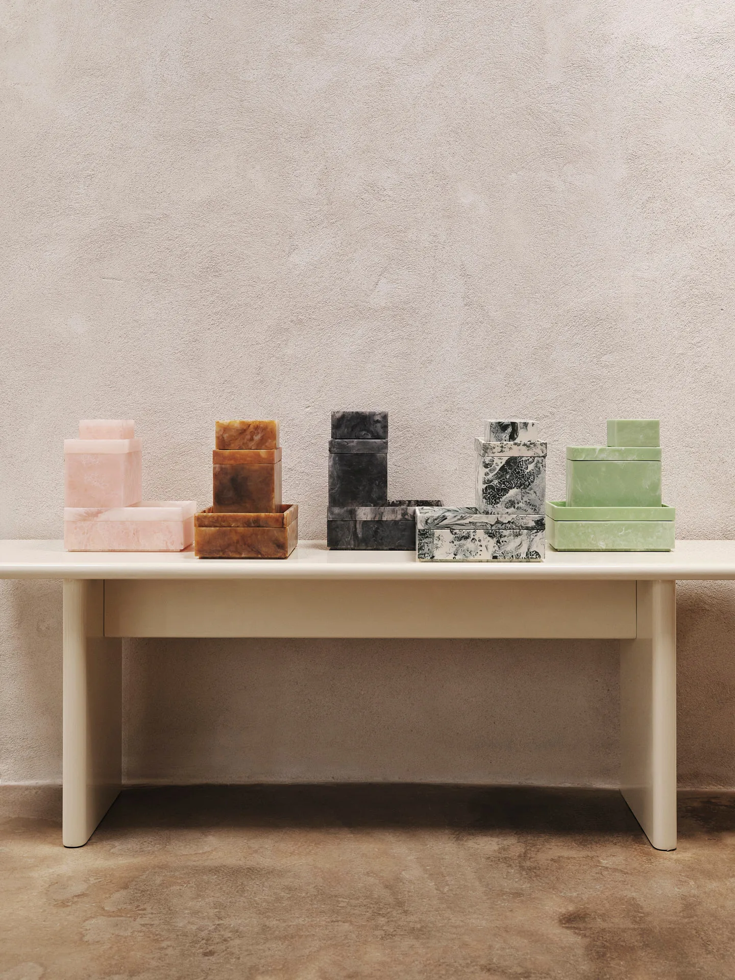 Mist opbevaringsboks 7,5x10 cm, Emerald-off white Ferm Living