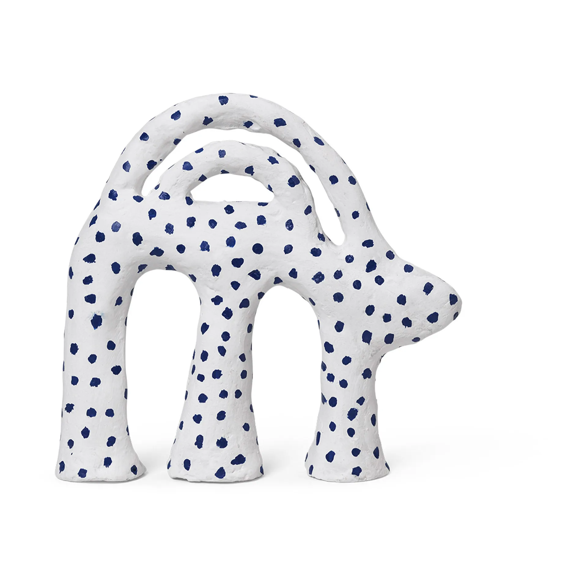 Mumbo skulptur 14,5x18,5 cm, White/Blue Ferm Living