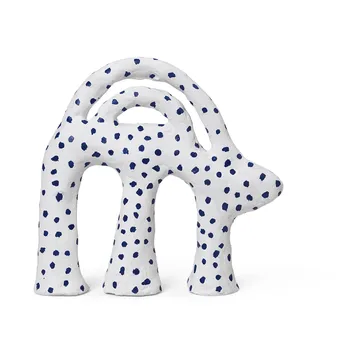 Mumbo skulptur 14,5x18,5 cm - White/Blue - Ferm Living