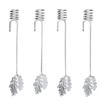 Oak leaf christmas tree lysestage 4-pak - Silver - Ferm Living