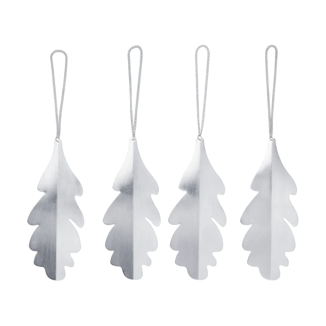 Oak leaf dekorationsophæng 13,5 cm 4-pak, Silver Ferm Living