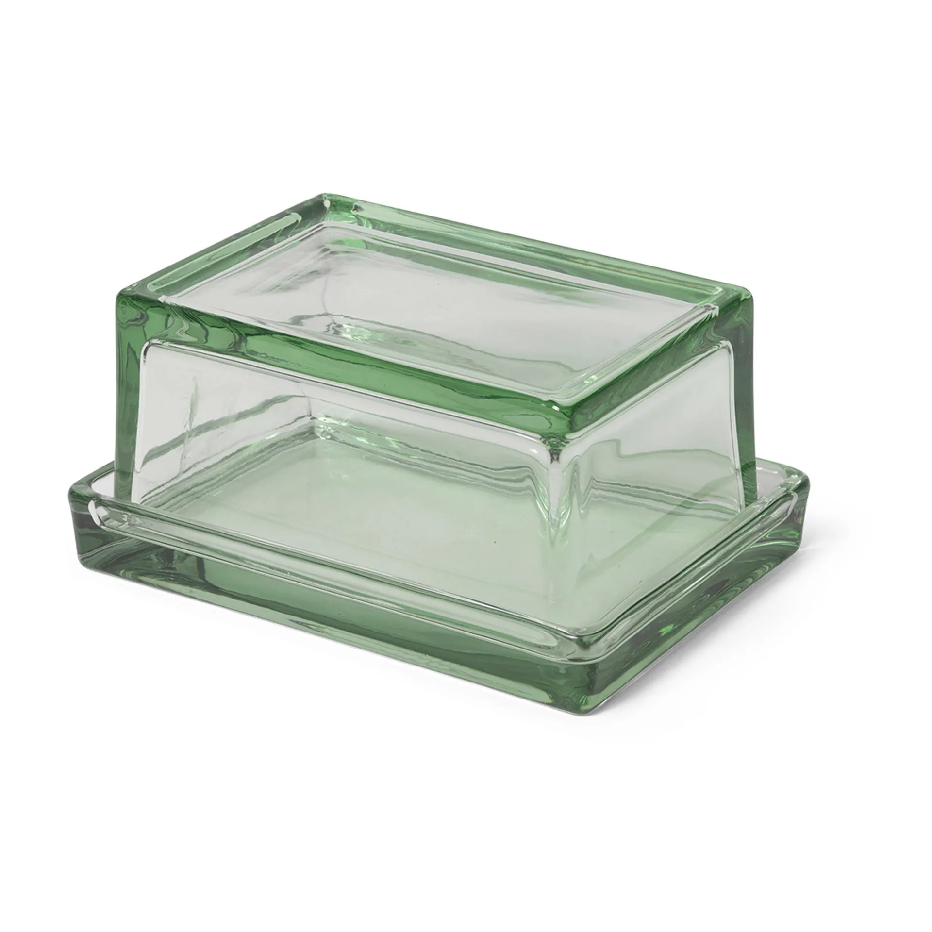 Oliven glasæske/boks 14,5x10,5x7 cm, Recycled clear Ferm Living