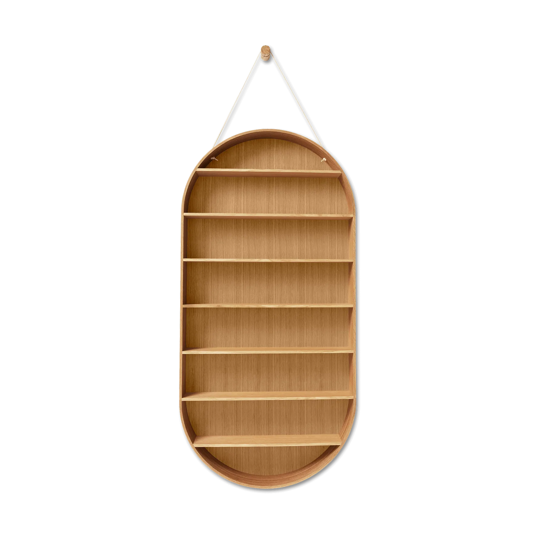 Oval Dorm hylde, Oiled oak Ferm Living